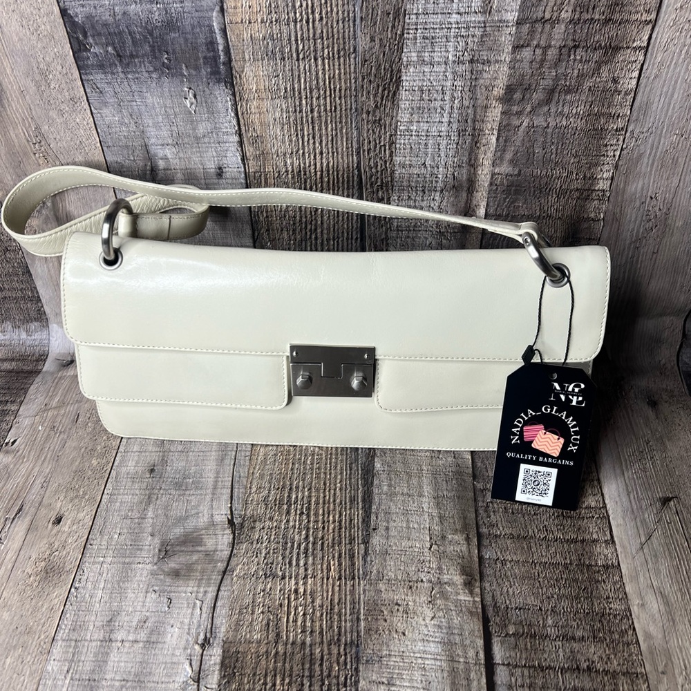 Hobo International Vintage Leather Shoulder Bag Handbag Purse Cream color